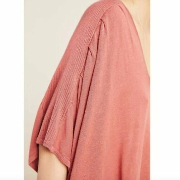 Anthropologie, New, Clara Terracotta Linen Blend Oversized Knit Top Size Small - Picture 3 of 11